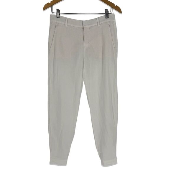 Vince Linen Tapered Pants in Cream | Size 0 - Picture 2 of 9